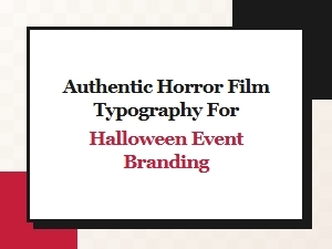 Authentic Horror Film Typography for Halloween Branding