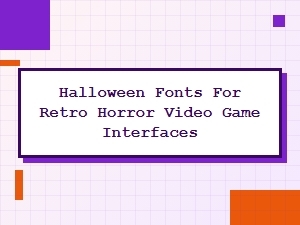 Retro Horror Game Interfaces and Gothic Halloween Fonts
