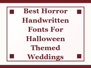 Haunted Handwritten Scripts for Halloween Weddings