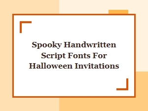 Craft Halloween Invitations with Spooky Script Fonts